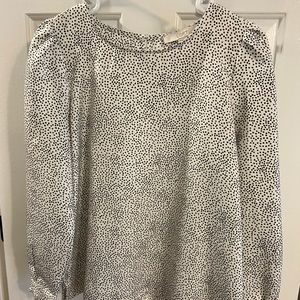 Loft black and white blouse